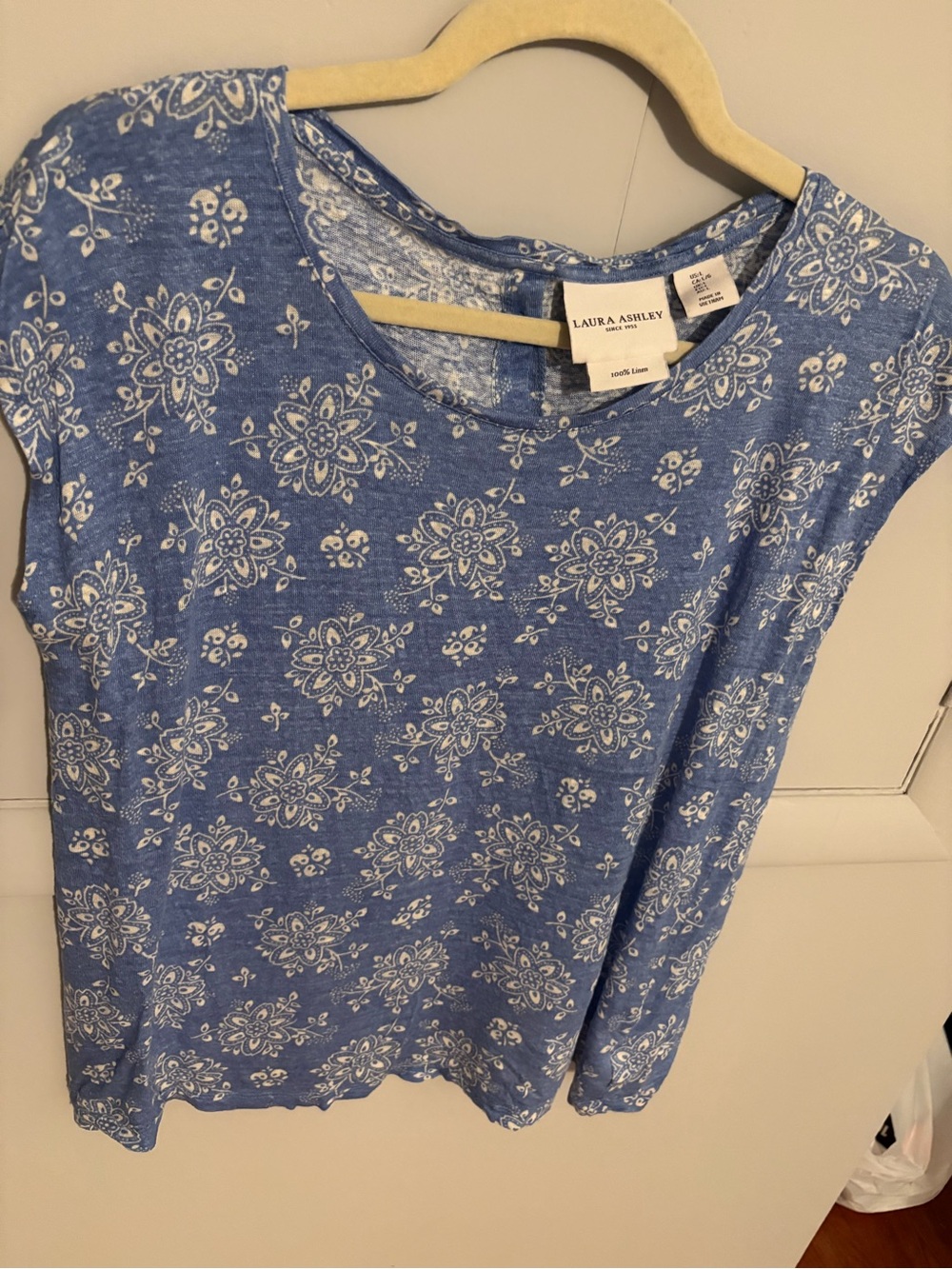 Laura Ashley Blue Floral Print Women’s Top